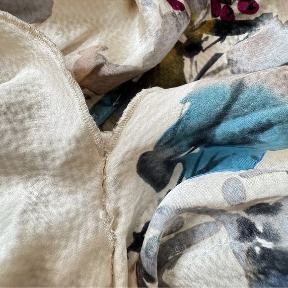 Tabitha By Anthropologie Night Blooming Bird Dress Size 6 A-Line Above Knee Silk - Picture 7 of 8